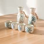 【楯野川 山川光男 換購品】日式小酒杯 蘭花冬布花 1個裝 (款式隨機)