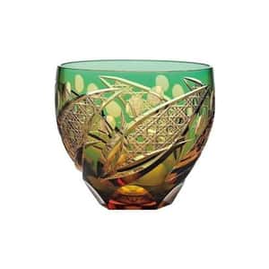 日本清酒杯 東洋佐佐木 彩花切子酒杯 綠 310ml HG200-12GR (綠) 酒品配件 Accessories 清酒杯 清酒十四代獺祭專家