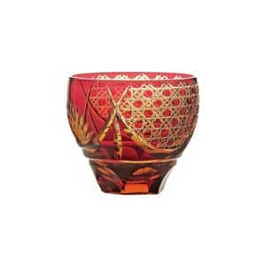 日本清酒杯 東洋佐佐木 彩花切子酒杯 赤 310ml HG200-11R (紅) 酒品配件 Accessories 清酒杯 清酒十四代獺祭專家