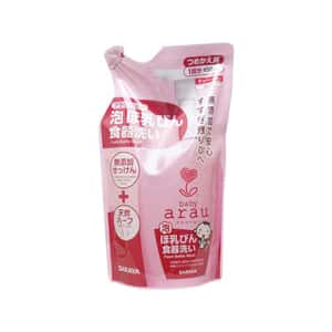 貓奴生活雜貨-日本SARAYA-Arau-Baby-無添加嬰兒奶瓶食器泡沫清潔液-450ml-補充裝-洗衣用品-清酒十四代獺祭專家