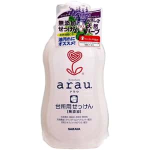 主人生活用品雜貨-日本SARAYA-Arau-Baby-無添加嬰兒奶樽食器清潔液-薰衣草味-400ml-洗衣用品-清酒十四代獺祭專家