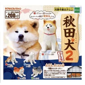 主人生活用品雜貨-日本直送-狗公仔擺設-秋田犬的看家日常-一套五隻-狗狗精品-清酒十四代獺祭專家