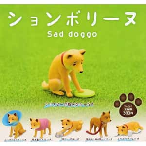 主人生活用品雜貨-日本直送-狗公仔擺設-憂鬱的秋田犬-一套六隻-狗狗精品-清酒十四代獺祭專家