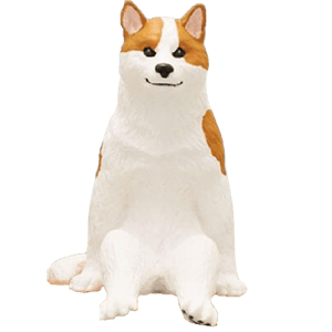 主人生活用品雜貨-日本直送-狗公仔擺設-閒坐的狗-啡白斑紋犬-一枚入-狗狗精品-清酒十四代獺祭專家
