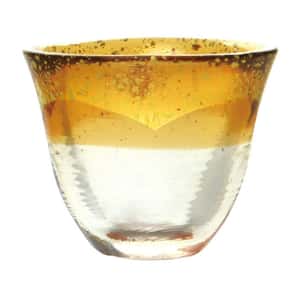 日本清酒杯 和がらす温 金箔清酒杯 琥珀 75ml 酒品配件 Accessories 清酒杯 清酒十四代獺祭專家