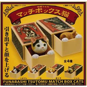 生活用品超級市場-日本直送-公仔擺設-火柴盒的躲貓貓-1套4隻-貓咪精品-清酒十四代獺祭專家