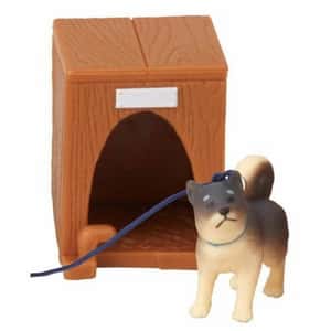 生活用品超級市場-日本直送-狗公仔擺設-黒柴犬和牠的狗屋-2枚入-狗狗精品-清酒十四代獺祭專家