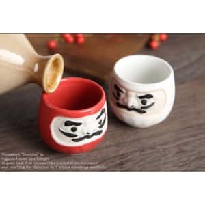 酒品配件-Accessories-日本製造-陶瓷酒具-緣起良-白達摩-清酒杯-1個入-清酒杯-清酒十四代獺祭專家