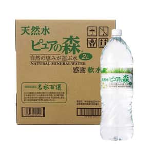 生活用品超級市場-日本勝利-天然水ピュアの森-軟水-2L-6本入-飲品-清酒十四代獺祭專家