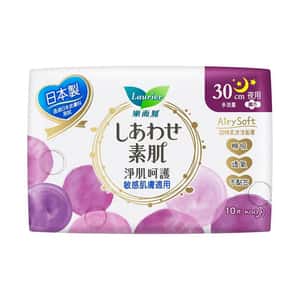 生活用品超級市場-Laurier樂而雅-淨肌呵護系列-纖巧-夜用-30cm-10片裝-FW30-個人護理用品-清酒十四代獺祭專家
