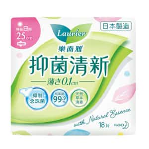 生活用品超級市場-Laurier樂而雅-抑菌清新系列-絲薄-特長日用-25cm-18片裝-LAB25USJ-個人護理用品-清酒十四代獺祭專家