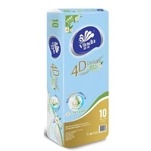 生活用品超級市場-Vinda維達4D-Deluxe-立體壓花4層卷紙-天然植萃-10卷裝-106394-紙巾及廁紙-清酒十四代獺祭專家