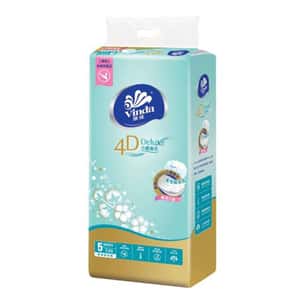 生活用品超級市場-Vinda維達4D-Deluxe-立體壓花袋裝面紙-爽身粉淡香-5包裝-106643-紙巾及廁紙-清酒十四代獺祭專家
