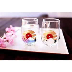 日本清酒杯 冷感變色富士山玻璃杯 一盒2隻 - 限定品 酒品配件 Accessories 酒杯/玻璃杯 清酒十四代獺祭專家