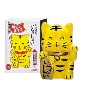藤居酒造 勝利祈願 黃色招財虎貓 麥燒酎 720ml 燒酎 Shochu 其他燒酎 清酒十四代獺祭專家
