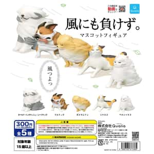 生活用品超級市場-日本直送-公仔擺設-我是不會輸給風的動物-1套5隻-貓咪精品-清酒十四代獺祭專家