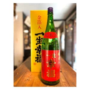 鈴木酒造 一生幸福 金箔入 純米酒 1.8L 清酒 Sake 鈴木酒造 清酒十四代獺祭專家