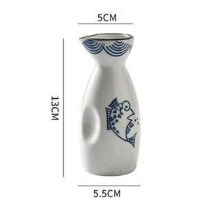 酒品配件 Accessories推薦：日式復古陶瓷清酒分酒瓶 海浪 160ml
