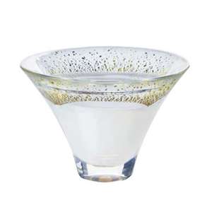 酒品配件 Accessories推薦：日式清酒杯 富士山杯金箔水晶玻璃 金白色 1個