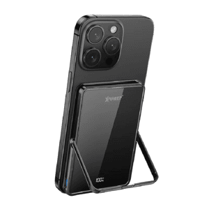 XPower 生活用品超級市場推薦：XPower M5K2 5合1鋅合金支架數顯 5000mAh PD3.0+QI2 磁吸移動電源 黑色 (M5K2-BK)