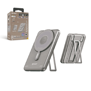 XPower 生活用品超級市場推薦：XPower M5R 7合1 5000mAh PD3.0雙內置線+磁吸無線移動電源連支架 鈦金色 (M5R KH-86-TI)