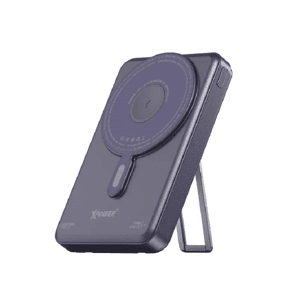 XPower 生活用品超級市場推薦：XPower M10R 7合1 10000mAh PD 3.0雙內置線+磁吸無線移動電源連支架 紫色 (M10R KH-88-PP)