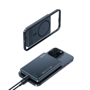 XPower 生活用品超級市場推薦：XPower MagDigita 彩屏顯示磨沙玻璃外殼 10000mAh PD3.0+QI2 磁吸移動電源 藍色 (XP-MAGDIGITA -BL)