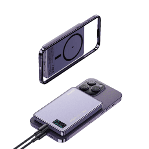 XPower 生活用品超級市場推薦：XPower MagDigita 彩屏顯示磨沙玻璃外殼 10000mAh PD3.0+QI2 磁吸移動電源 紫色 (XP-MAGDIGITA -PP)