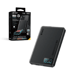 XPower 生活用品超級市場推薦：XPower MagDigita ² 第2代 彩屏顯示 鋁合金外殼 10000mAh PD3.0+ QI2磁吸移動電源 黑色 (MAGDIGITA2 XP-MDT2-BK)