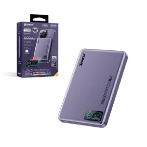 XPower 生活用品超級市場推薦：XPower MagDigita ² 第2代 彩屏顯示 鋁合金外殼 10000mAh PD3.0+ QI2磁吸移動電源 紫色 (MAGDIGITA2 XP-MDT2-PP)