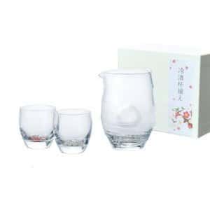 日本清酒杯 德利 片口 冷酒清酒杯 紅梅白梅 酒具套裝 盒裝入 (G087-H99) (TBM) 酒品配件 Accessories 酒具套裝 清酒十四代獺祭專家