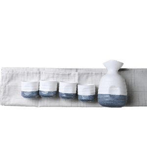 日式和風清酒酒具套裝 白藍色 一瓶四杯 酒品配件 Accessories 酒具套裝 清酒十四代獺祭專家
