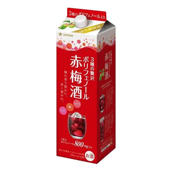 SAPPORO SAPPORO 赤梅酒 三種梅使用 1L 1L  正面圖