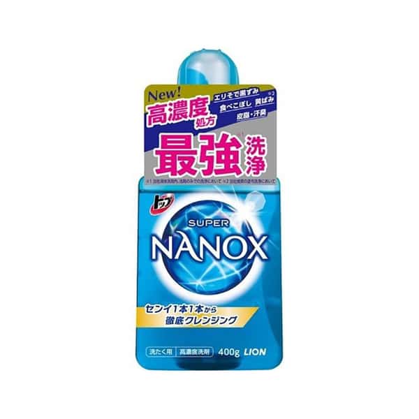 日本獅王LION 日本獅王LION Super Nanox 納米樂頂級超濃縮洗衣液 400g  - 清貨優惠 400g  正面圖