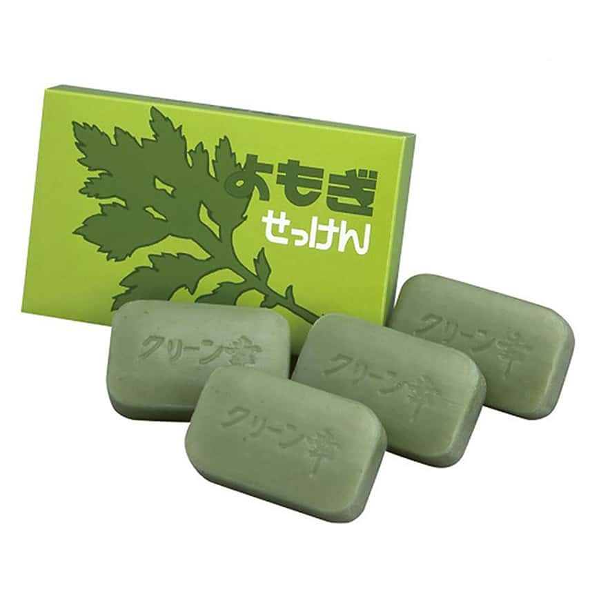 生活用品超級市場-日本地の塩社-天然艾草-保濕滋潤肥皂番梘-1盒4件-個人護理用品-清酒十四代獺祭專家