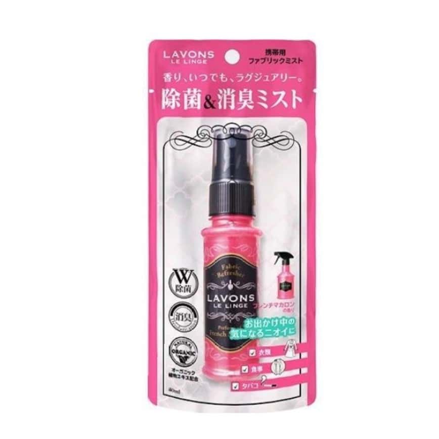 生活用品超級市場-日本LAVONS-輕便裝-除菌消臭噴霧-法式馬卡龍-40ml-桃紅-個人護理用品-清酒十四代獺祭專家