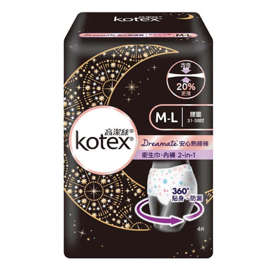 生活用品超級市場-高潔絲-甜夢守護安心熟睡褲-M-L-4片-KTX0070-個人護理用品-清酒十四代獺祭專家