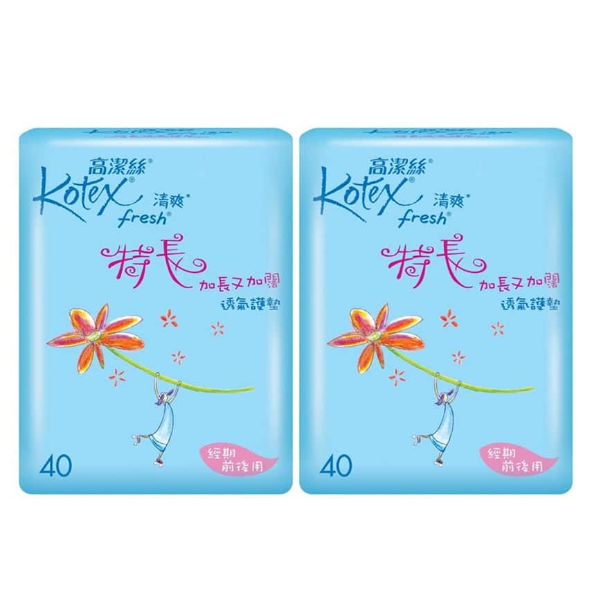 生活用品超級市場-高潔絲-清爽透氣護墊40片-特長-孖裝-KTX0083-個人護理用品-清酒十四代獺祭專家