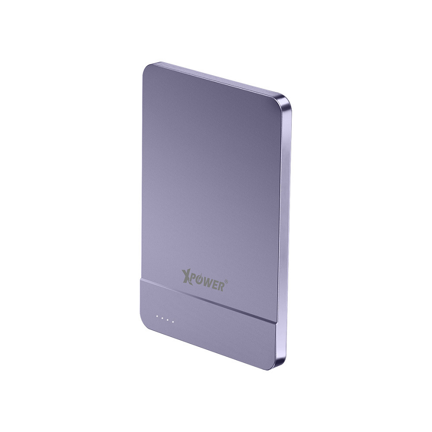 XPower M5J 2合1超薄鋁合金 5000mAh 15W 無線快充 -20W PD移動電源-紫色-XP-M5J-PP-電子產品-清酒十四代獺祭專家