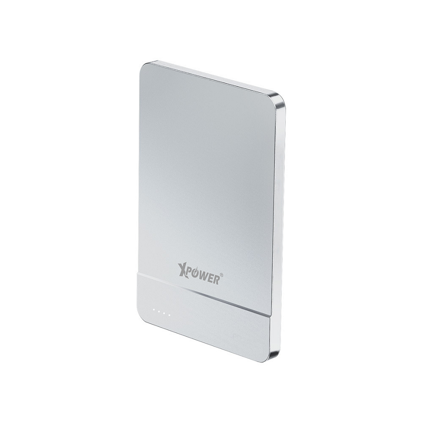 XPower M5J 2合1超薄鋁合金 5000mAh 15W 無線快充 -20W PD移動電源-銀色-XP-M5J-SI-電子產品-清酒十四代獺祭專家