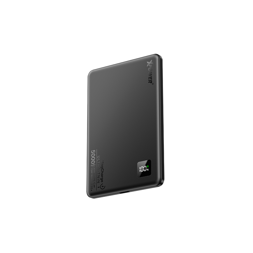 XPower M5K 3合1鋁合金數顯 5000mAh PD3_0- 磁吸無線外置充電器-黑色-XP-M5K-BK-電子產品-清酒十四代獺祭專家