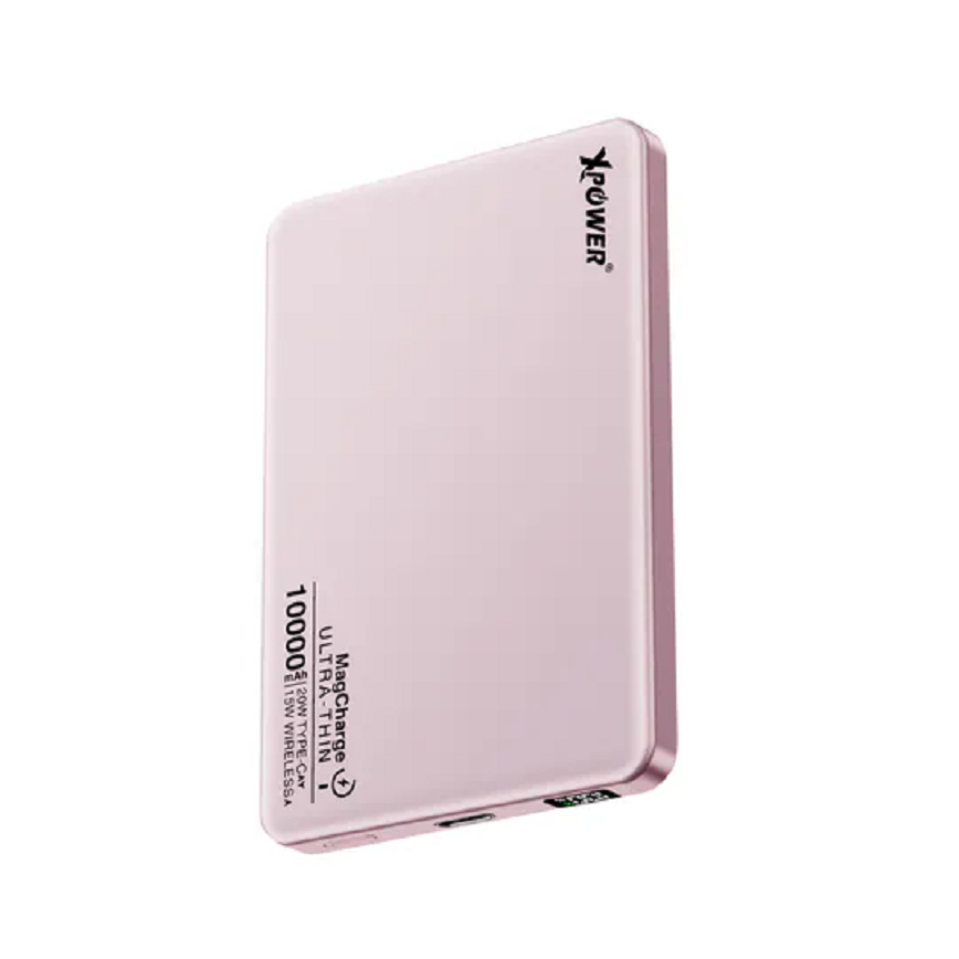 XPower M10K 3合1鋁合金數顯 10000mAh PD3_0- 磁吸無線外置充電器-粉色-XP-M10K-PK-電子產品-清酒十四代獺祭專家