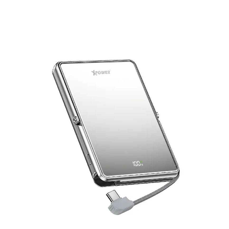 XPower M10K2-5合1鋅合金支架數顯-10000mAh-PD-QI2磁吸移動電源-銀色-XP-M10K2-SI-電子產品-清酒十四代獺祭專家