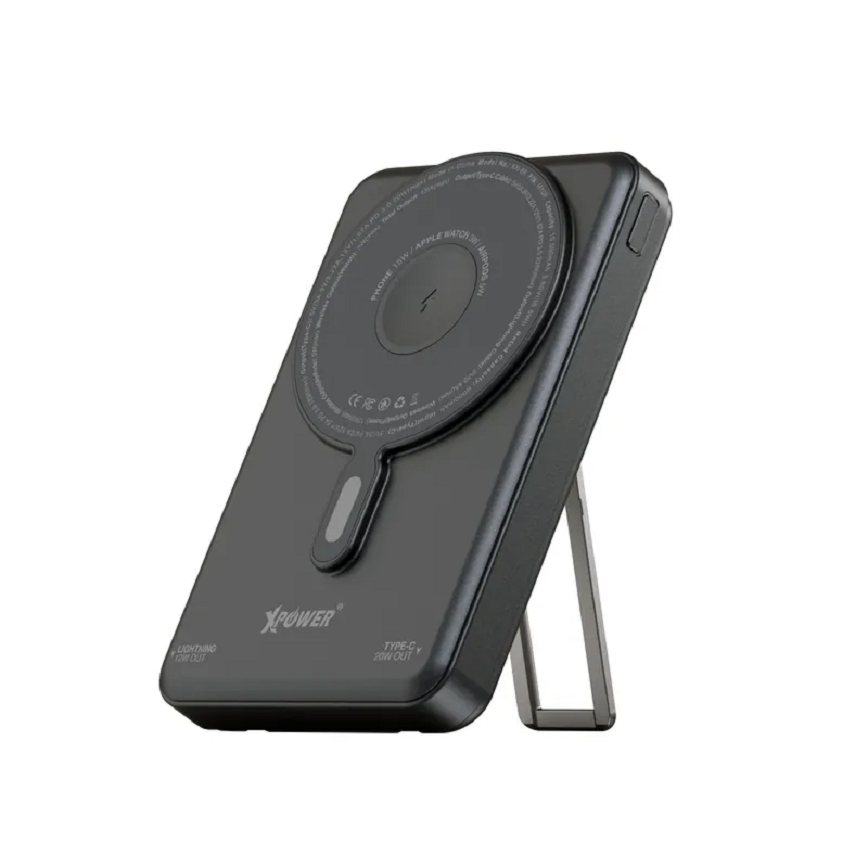 XPower M10R-7合1-10000mAh-PD-3_0雙內置線-磁吸無線移動電源連支架-黑色-M10R-KH-88-BK-電子產品-清酒十四代獺祭專家