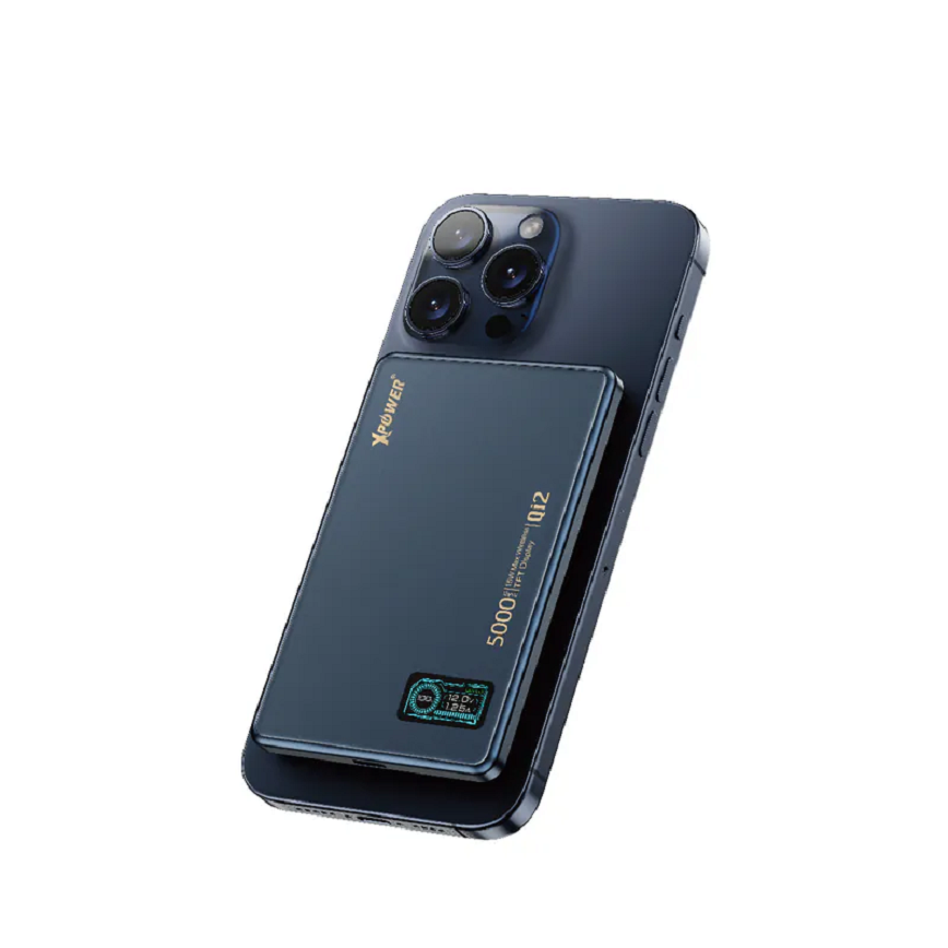 XPower MagDigita5-彩屏顯示磨沙玻璃外殼-5000mAh-PD3_0-QI2-磁吸移動電源-藍色-XP-MAGDIGITA5-BL-電子產品-清酒十四代獺祭專家