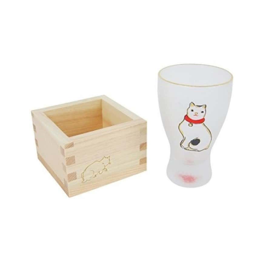 酒品配件-Accessories-日本石塚硝子-枡酒杯-江戶貓ねこ-100ml-6615-清酒杯-清酒十四代獺祭專家