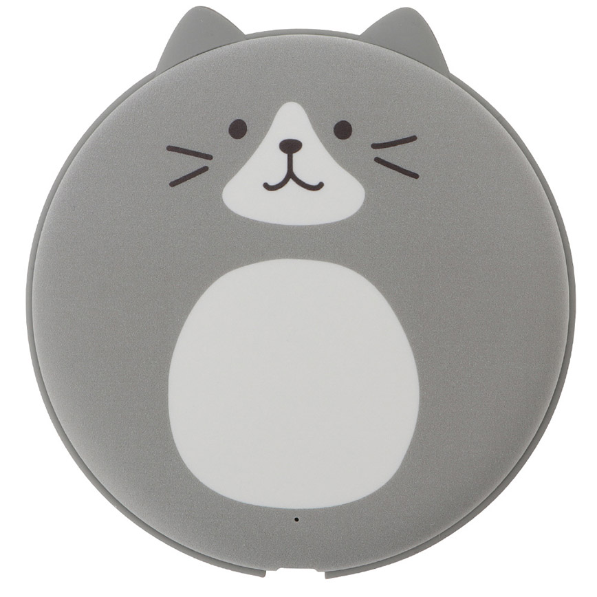 日本FukuFukuNyanko 超圓無線叉電器 灰臉貓 Hacchi 一個入 - 清貨優惠 (img2)