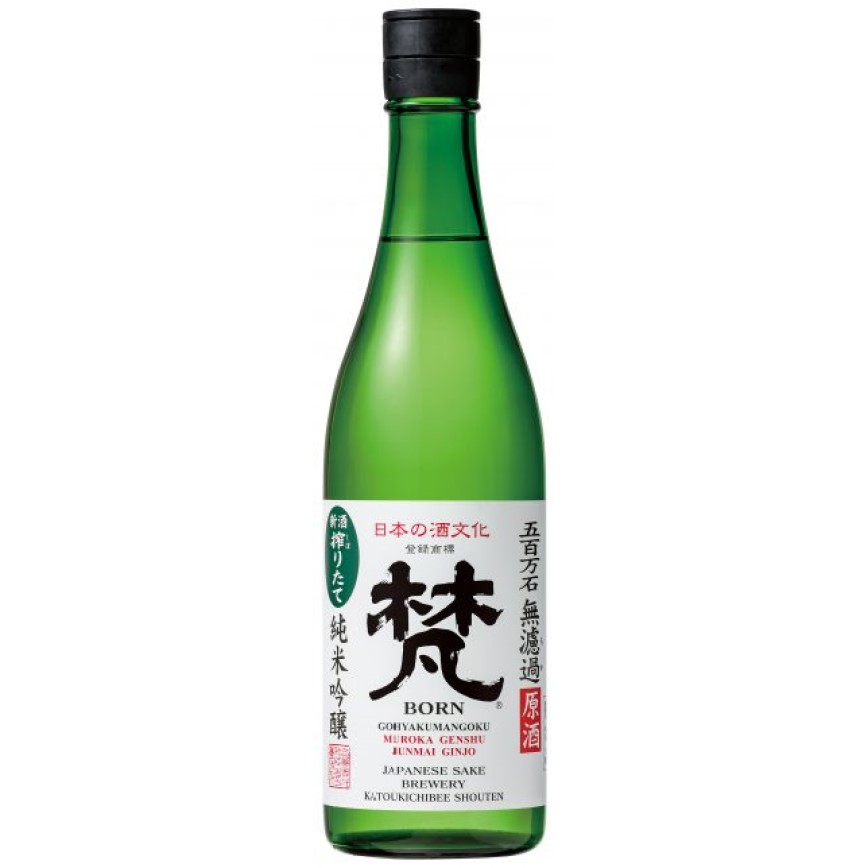 梵 純米吟釀 五百萬石 無濾過原酒 720ml (綠樽) (img2)