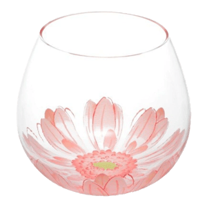 日本清酒杯 日本清酒杯 東洋佐佐木 BENEDIRE Fleuriru 粉色非洲菊 495ml 495ml  正面圖