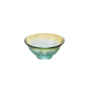 日本清酒杯 日本清酒杯 津輕びいどろ 金彩盃 月明 F-71850   正面圖